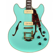 D'Angelico Excel DC Shoreline Semi-Hollow Bigsby Surf Green 2017