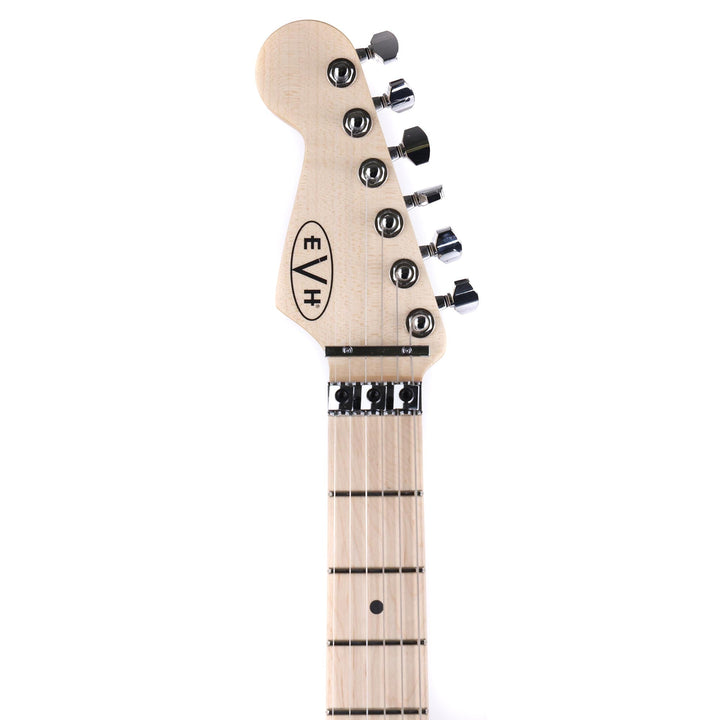 EVH Striped Series Left-Handed Red with Black and White Stripes