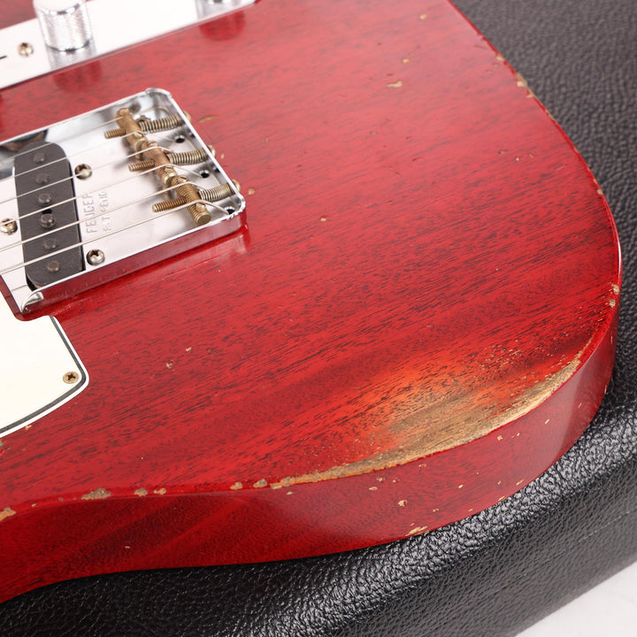 Fender Custom Shop 1963 Telecaster Mahogany Heavy Relic Crimson Transparent Masterbuilt Jason Smith