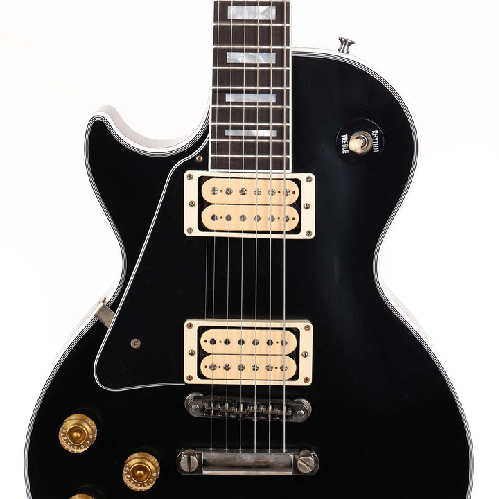 Gibson Custom Shop Les Paul Custom Left-Handed Made 2 Measure Ebony with Double Classic White Pickups