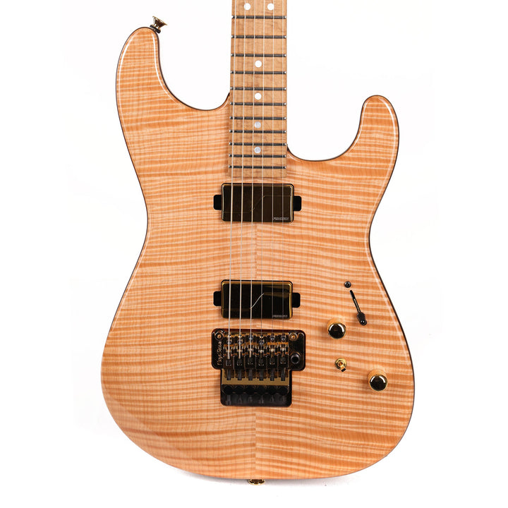 Charvel Custom Shop San Dimas Flame Maple and Roasted Ash Transparent Natural