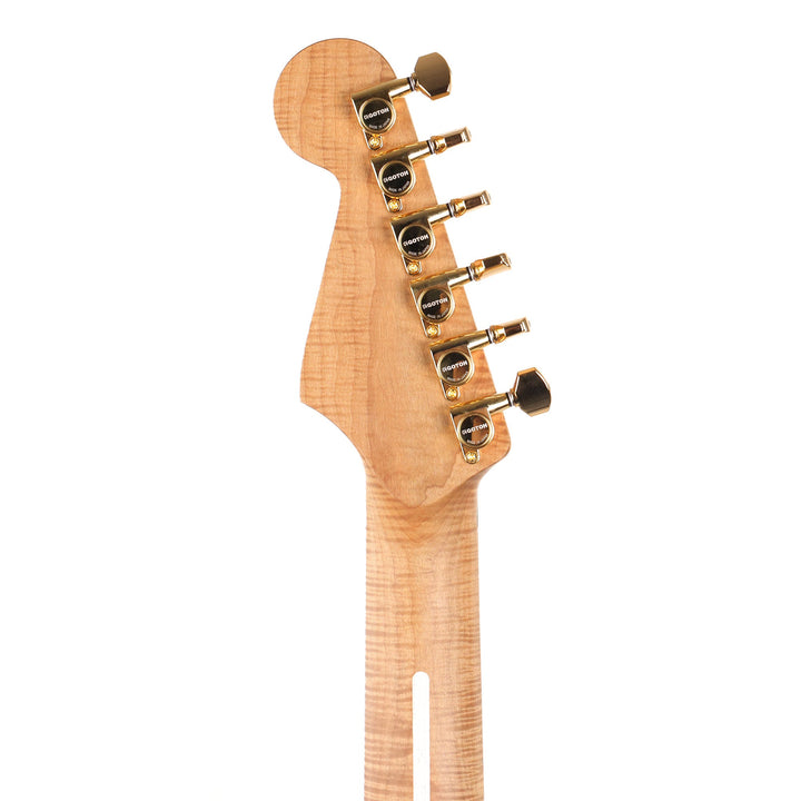 Charvel Custom Shop San Dimas Flame Maple and Roasted Ash Transparent Natural